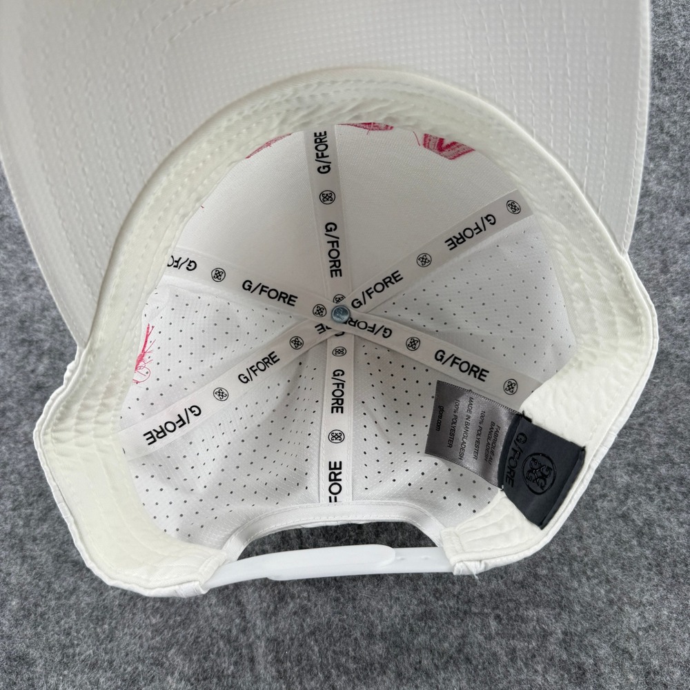 G/FORE LPGA Golf Hat Womens OS White Pink Snapback Perforated GMH000002 - Picture 6 of 10